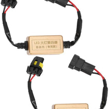 Terisass 2Pcs LED Decoders 9005/9006/9012 LED Headlight Error Eliminator Free Anti Flicker Canceller Decoder Compatible with Most Canbus Systems