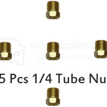 ASD Brake Line Fittings Assortment For 1/4" Tube (7/16" - 24 Thread, Inverted Flare) (Pack of 15-5 Short Nuts, 5 Long Nuts, 5 Unions)