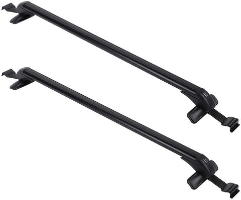 Greensen Cross Bars Roof Racks, Rooftop Luggage Crossbars with Lock, Aluminum Cross Bar Replacement for Carrying Cargo Carrier Bag Canoe Kayak Bike Luggage