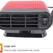 JXHD 12V Car Heater/Windshield Snow Defogger Defroster for Winter Cars,2 Colors Optional,Black-Red