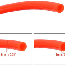 X AUTOHAUX Universal Truck Car 10 Meter 32.8ft 5mm Inner Dia Universal Polyurethane PU Vacuum Hose Tube Red