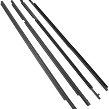 Newsmarts 4pcs Weatherstrip Window Seal Car Window Moulding Trim Seal Belt Compatible with 2009-2012 Toyota Corolla (Black)
