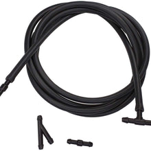 BUENNUS Car Windshield Washer Fluid Hose Kit,200cm (78.8inch) Windshield Sprayer Hose Windshield Jet Spray Wiper Hose Replacement with 4pcs Black Connectors to Connect Car Water Pump and Nozzles