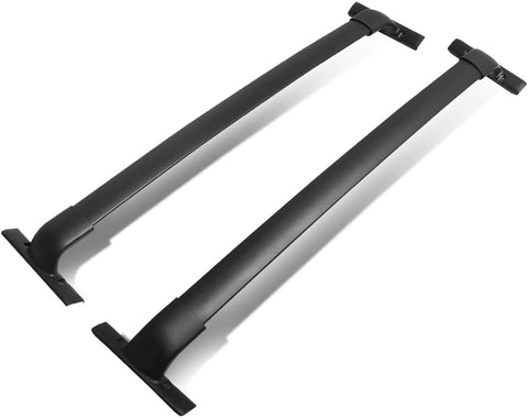 DNA Motoring PT-ZTL-8072 Pair OE Style Aluminum Car Roof Rail Cross Bars Cargo Carrier,Black