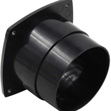 Gazechimp Round Air Vent ABS Louver Grille Cover Black for Rv/Yacht/Boat