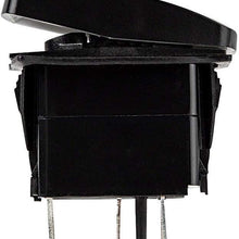 iJDMTOY (1) 3-Inch Cube LED Work Lights 5-Pin SPST ON/OFF Blue LED Indicator Rocker Switch For Car Truck 4x4 Jeep Boat For Work Lights, Fog Lights, Daytime Running Lamps, etc