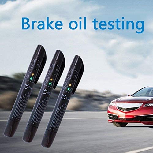 Calvas Portable Car Brake Fluid Tester Car Diagnostic Tools 5 Leds Brake Fluid Testing Tools Black
