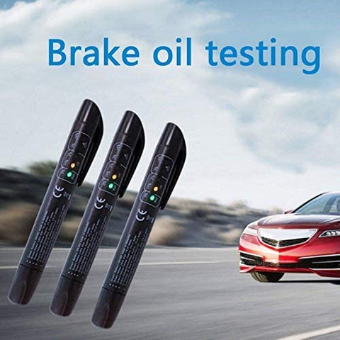 Calvas Portable Car Brake Fluid Tester Car Diagnostic Tools 5 Leds Brake Fluid Testing Tools Black