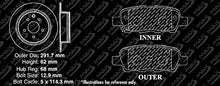 Max Brakes Rear Premium Brake Kit [ OE Series Rotors + Ceramic Pads ] KT018742 Fits: Nissan 2002-2015 Altima 2004-2008 Maxima 2007-2015 Sentra 2011-2017 Juke