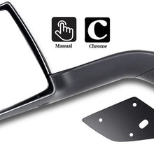 SCITOO Towing Mirror Automotive Right Passenger Side Exterior Mirror Black Manual Hood Mirror Truck Rear View Mirror 82361058 82361050 fit Volvo UP VN VNL 2004-2016