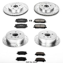 Power Stop K4530 Front and Rear Z23 Carbon Fiber Brake Pads with Drilled & Slotted Brake Rotors Kit