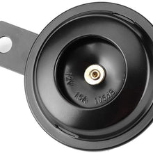 Motorcycle Universal Mini Horn,77mm 12V 105dB Loud Clear Sound Metal Durable Horn Speaker,Black