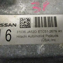 REUSED PARTS Chassis ECM Transmission by Battery Tray CVT Fits 07-08 Altima 18912
