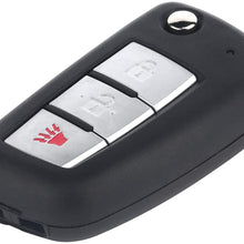 OCPTY 1X Uncut Keyless Entry Remote Control Key Fob Transmitter Replacement fit for 14-18  Nissan Rogue ADP12548301S