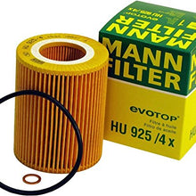 Mann-Filter HU 925/4 X Metal Free Oil Filter, Pack of 2