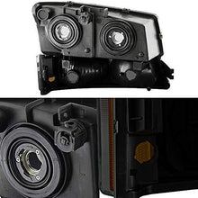 For Black Smoked 03-06 Chevy Silverado Headlights Replacement + Bumper Signal Light Lamps 4pcs Set