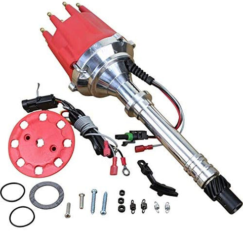 Dragon Fire High Performance Race Series Pro Billet Ready-to-Run Electronic Ignition Distributor Compatible Replacement For Chevy Chevrolet 327 350 400 427 454 SBC BBC Engines Oem Fit D83606-DF
