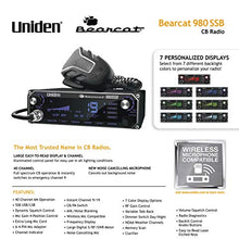 Uniden BEARCAT 980 40- Channel SSB CB Radio with Sideband NOAA WeatherBand,7- Color Digital Display PA/CB Switch and Noise Cancelling Mic, Wireless Mic Compatible