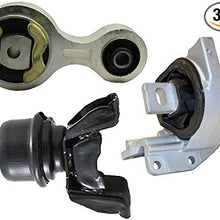 ENA Front Engine and Trans Motor Mount Set 3pcs Compatible with 2006-2009 Ford Fusion Mercury Milan 2.3L 3.0L