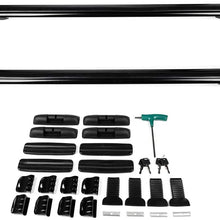 ROADFAR 43.3" Roof Rack Top Rail Luggage Carrier Fit for 2007-2016 for Ford Edge,2001-2016 for Ford Escape,2011-2016 for Ford Fiesta,2009-2016 for Ford Flex,2000-2016 for Ford Focus Baggage Crossbars