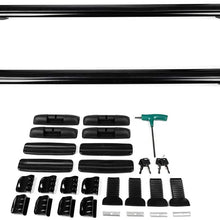 ECCPP Roof Rack Crossbars Universal 43.3" Window Frame Cross Bars Rooftop Luggage Canoe Kayak Carrier Rack - Fits Naked Roof Models ONLY