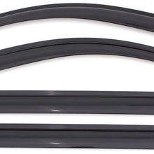 Window Visors Compatible With 2003-2008 Toyota Corolla | Dark Smoke Car Rain Sun Window Shade Guard Wind Deflector Smoke by IKON MOTORSPORTS| 2004 2005 2006 2007
