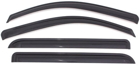 Window Visors Compatible With 2003-2008 Toyota Corolla | Dark Smoke Car Rain Sun Window Shade Guard Wind Deflector Smoke by IKON MOTORSPORTS| 2004 2005 2006 2007