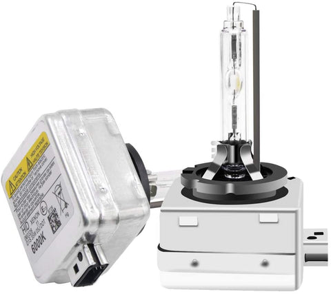 D1S/ D1C 4300K Xenon HID Replacement Bulb Diamond White Metal Stents Base 12V Car Headlight Lamps Head Lights 35W (A Pair)