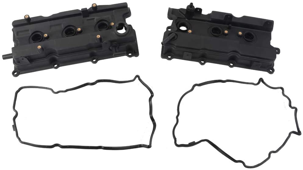 FEIDKS NEW Engine Valve Cover Set w/Gaskets Left & Right Side Fits 02-09 Altima Maxima Murano Quest I35 3.5L 264-985 264-984 (Set of 2)