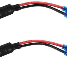 Foonee 2pc H1 LED Headlight Replacement Male Plug Single Diode Converter Wiring Connecting Lines for LED Headlights Bulb Conversion (H1 H3 Converter Wiring)