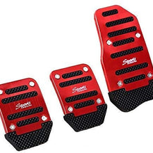 SZSS-CAR 3pcs Nonslip Car Pedal Pads Auto Sports Gas Fuel Petrol Clutch Brake Pad Cover Foot Pedals Rest Plate Kits For MT(Manual Transmission) Car