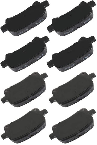 Front Rear Ceramic Brake Pads Kits LSAILON fit for 2000-2004 for TOYOTA Avalon, 2000-2001 for TOYOTA Camry, 2000-2003 for TOYOTA Solara