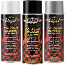 Design Engineering 010300 High-Temperature Silicone Coating Spray Assortment Case - 2 Cans Each of Black, Aluminum, and White