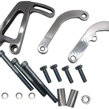 Polished Aluminum Power Steering Bracket Kit For LWP Chevy SBC Small Block 262-400