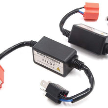 uxcell 2Pcs Ceramic 12V H4 Car LED Canbus Error Anti-Flicker Resistor Adaptor Decoder Orange Black