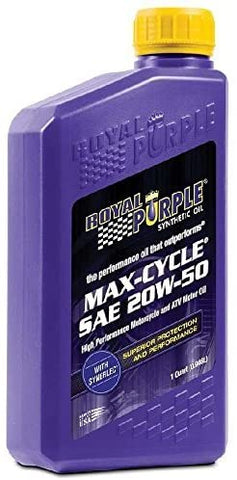 Royal Purple 06316-6PK Max-Cycle 20W-50 High Performance Synthetic Motorcycle Oil - 1 qt. by Royal Purple