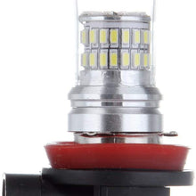 SCITOO White H11 LED Bulbs 48SMD LED Light with Projector for Fog Light Plug and Play Style,2Pcs