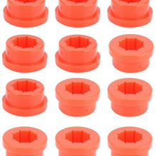 Akozon Car LCA Red Bushings, 12pcs Rear Camber Bushings Replacement Bushings Lower Control Arm Rear Camber Fit for EG6-EK9 88-05 (Red)
