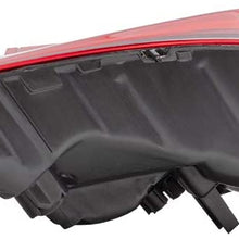 Brock Replacement Passengers Tail Light Quarter Panel Mounted Tail Lamp Compatible with 16-18 Civic Sedan 33500TBAA01