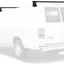 Vantech Aluminum H3 Rack 2 Bar System for a Ford Econoline 1992-On Black