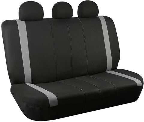 FH Group FB033GRAY013 Bench Seat Cover (Supreme Modernistic Split Compatible Gray)