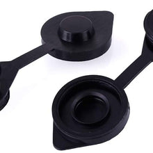 ORANDESIGNE Gas Can Vent Cap Push in Vent Replacement Cap Gas Container Breather Part Allow for Faster Flowing Fuel Fit Any Fuel Gas Water Diesel Can (Black(10))