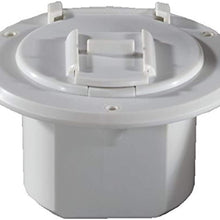 RV Designer B123, Round Electrical Cable Hatch, Basic, 4.3 inch Diameter, Black