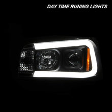 For 2006-10 Dodge Charger LED Daytime Running Lamp Bar Projector Headlights Black Housing Clear Lens Halogen Model Only