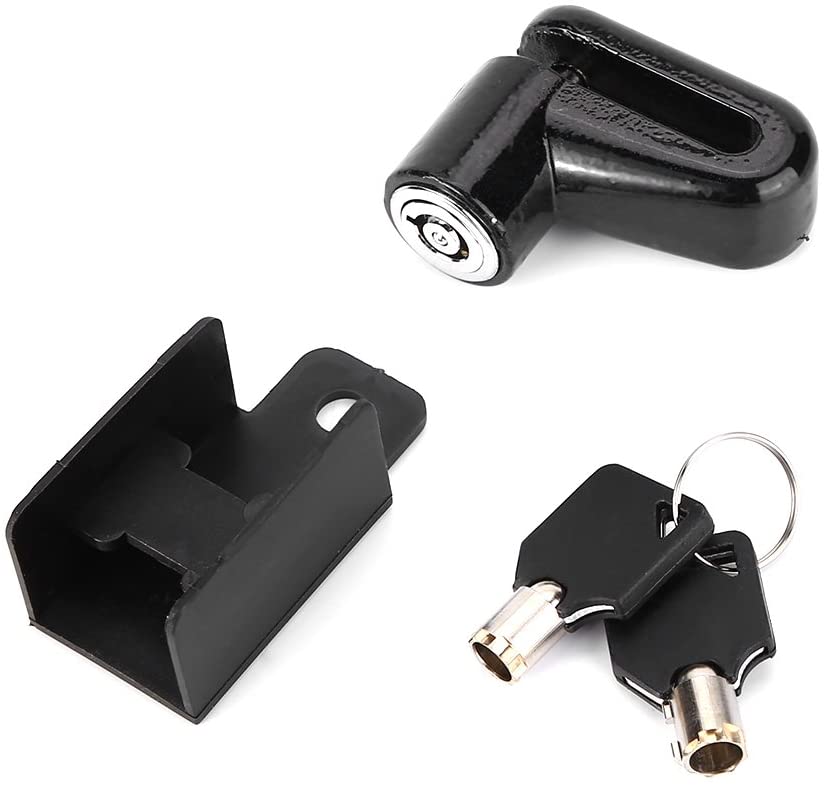 VGEBY1 Bike Disc Brake Lock, 3 Colors Metal Anti Theft Lock Bike Safety Device with Keys (Black)