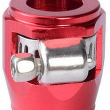 Fuel Hose Line End Cover Clamp Adapter Fitting Connectors AN6#Red EMUSA