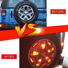 Wrangler 3rd Brake Light Red for Spare Tire, Jeep LED Brake Lights 25 LEDS Jeep Wrangler Spare Tire Brake Light