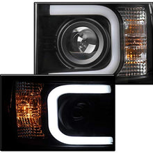 ZMAUTOPARTS For 2014-2015 Chevy Silverado 1500 LED DRL Black Projector Headlights Headlamps