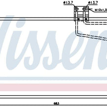 Nissens 94544 Condenser, air conditioning