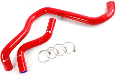 2PCS For HONDA ACCORD 1994 1995 1996 1997 / HONDA PRELUDE H22A BB6/BB8 SE/VTI/VTI 1997 1998 1999 2000 2001 Silicone Radiator Coolant Hose Kit Clamps Red